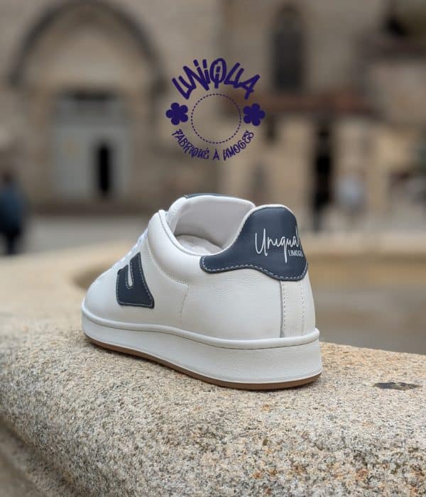 Basket ETIENNE Veau Blanc / Marine