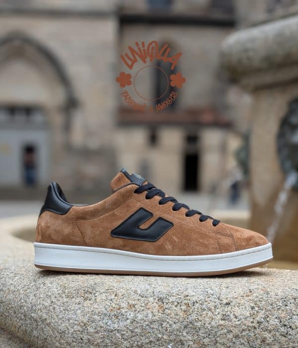 Basket Etienne Velours Nougat Noir