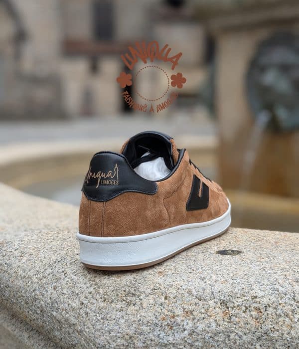 Basket Etienne Velours Nougat Noir
