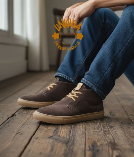 Basket Bénédictins Velours Marron Made in France