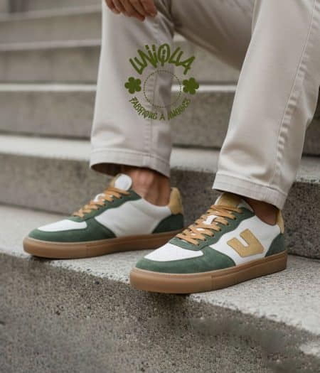 Basket VERDURIER Made in France Velours Kaki / NAturel