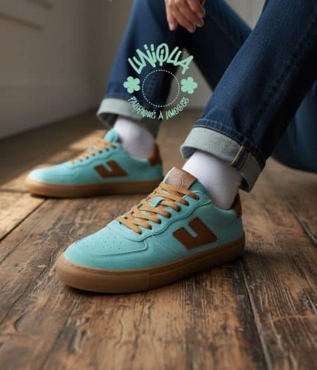 Basket Verdurier Velours Lagon Marron